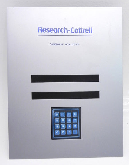 Research-Cottrell Keypad Display Panel RK-1349-CSA - Advance Operations