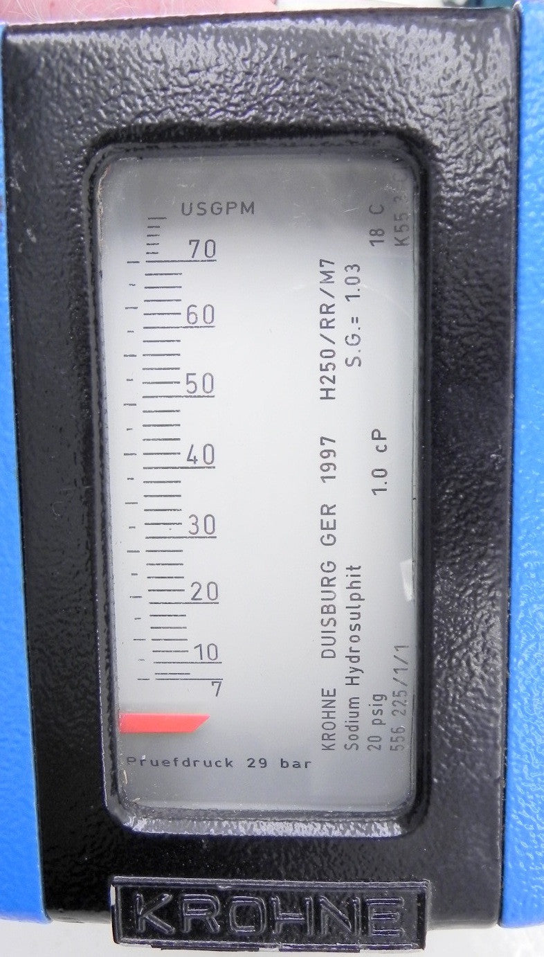 Krohne Variable Area 2" Flanged Flowmeter H250-RR-M7 ANSI 150 7 to 70 USGPM - Advance Operations