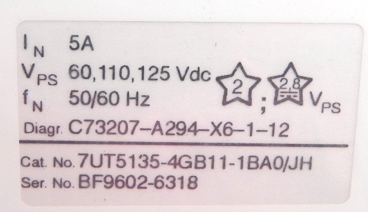 Siemens Differential Protection Transformer 7UT5135 - Advance Operations