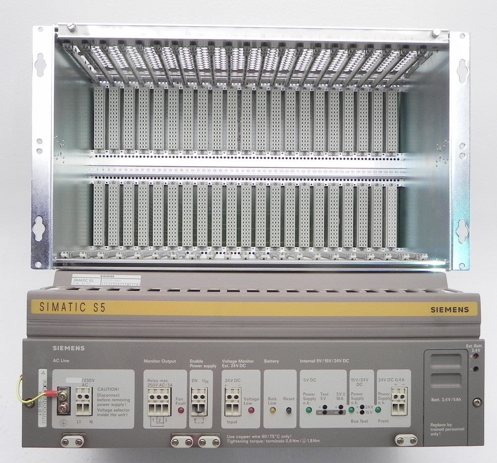 Siemens 21 Slot Expension Unit 6ES5 185-3UA11 + Power Supply - Advance Operations
