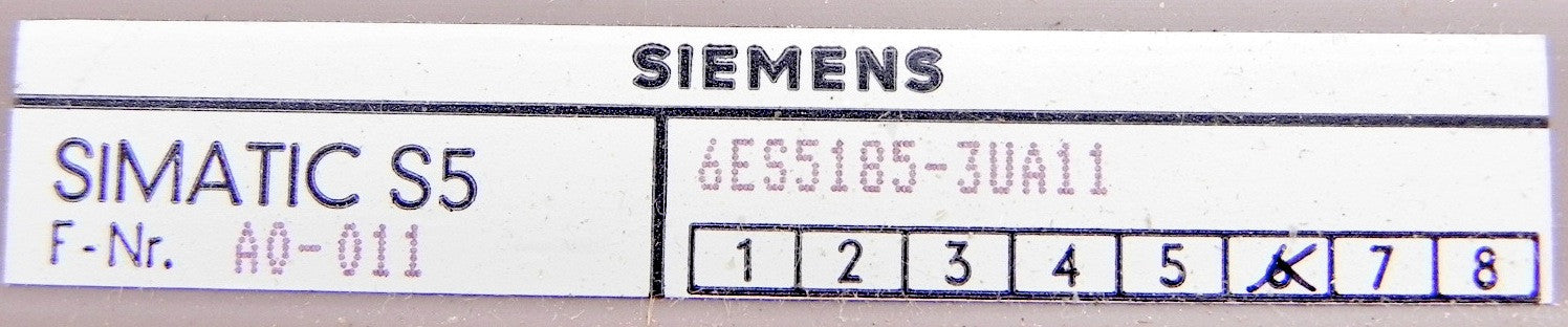 Siemens 21 Slot Expension Unit 6ES5 185-3UA11 + Power Supply - Advance Operations