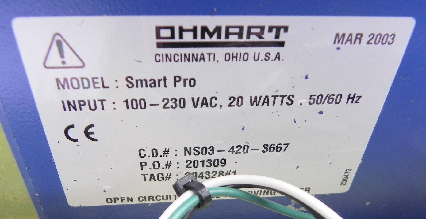 Ohmart Measurement Controller Smart Pro - Advance Operations