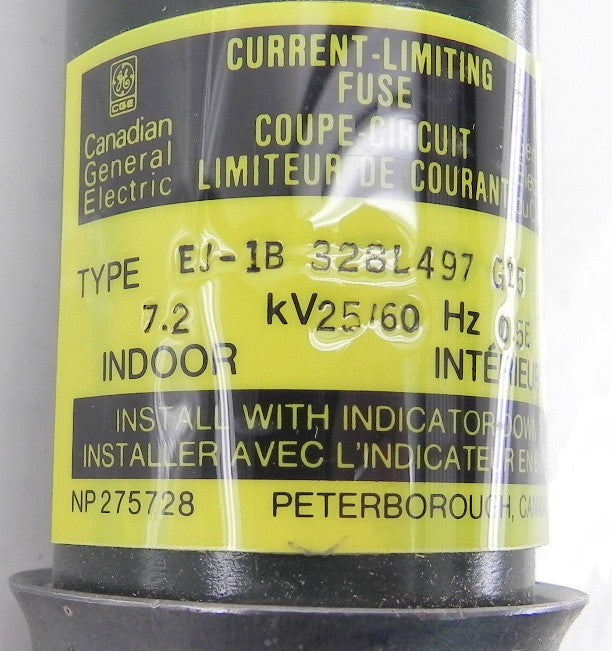 GE Current Limiting Fuse EJ-!B 328L497 G15 - Advance Operations