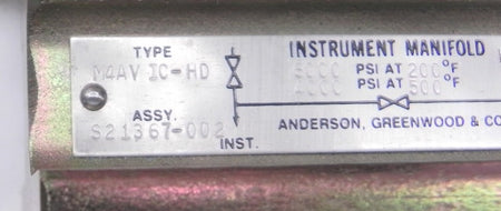 Anderson Greenwood M4 Series Manifold Valve M4AVIC-HD - Advance Operations