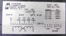 Load image into Gallery viewer, Hammond Control Transformer 143570 Type 3AH Used - Advance Operations
