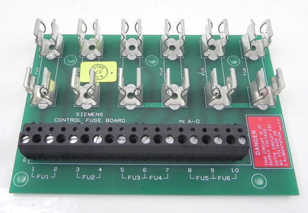 Siemens Control Fuse Board R15B02-233 Used - Advance Operations