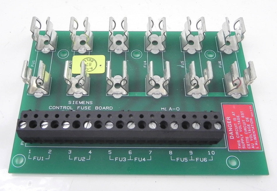 Siemens Control Fuse Board R15B02-233 Used - Advance Operations