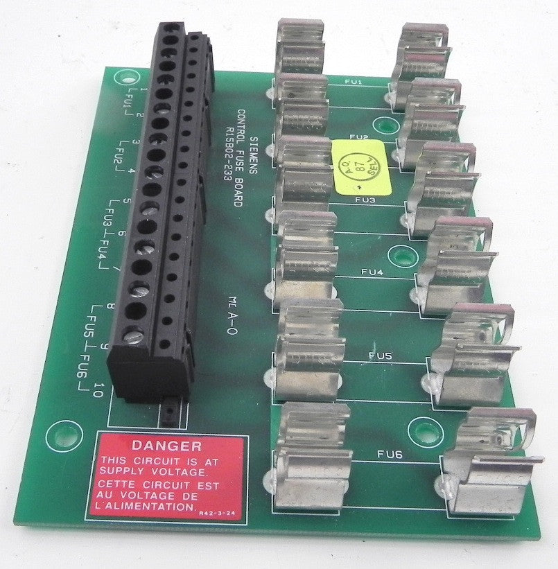 Siemens Control Fuse Board R15B02-233 Used - Advance Operations