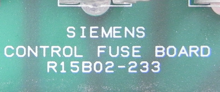 Siemens Control Fuse Board R15B02-233 Used - Advance Operations