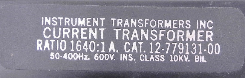 Instrument Current Transformer 12-779131-00 - Advance Operations