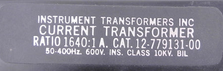 Instrument Current Transformer 12-779131-00 - Advance Operations
