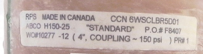 RPS ABCO Fiberglass FRP Coupling Straight  4" - Advance Operations