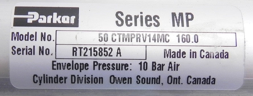 Parker Pneumatic Cylinder 50 CTMPRV14MC 160.0 - Advance Operations