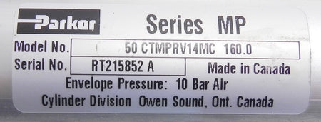 Parker Pneumatic Cylinder 50 CTMPRV14MC 160.0 - Advance Operations