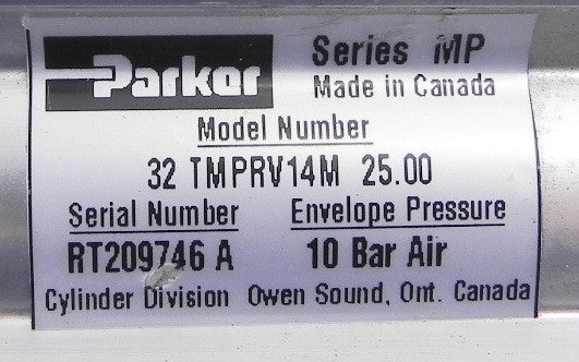 Parker Pneumatic Cylinder 32 TMPRV14M 25.00 - Advance Operations