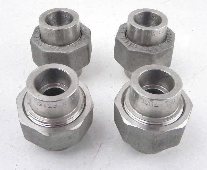 Dixon Stainless Welded Union Fitting 1/2" (Lot of 4) - Advance Operations