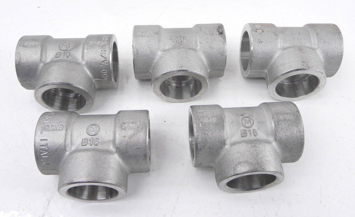 Merit Stainless Steel Forged Tee Welded 1" (Lot of 5) - Advance Operations