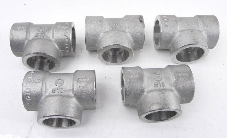 Merit Stainless Steel Forged Tee Welded 1" (Lot of 5) - Advance Operations