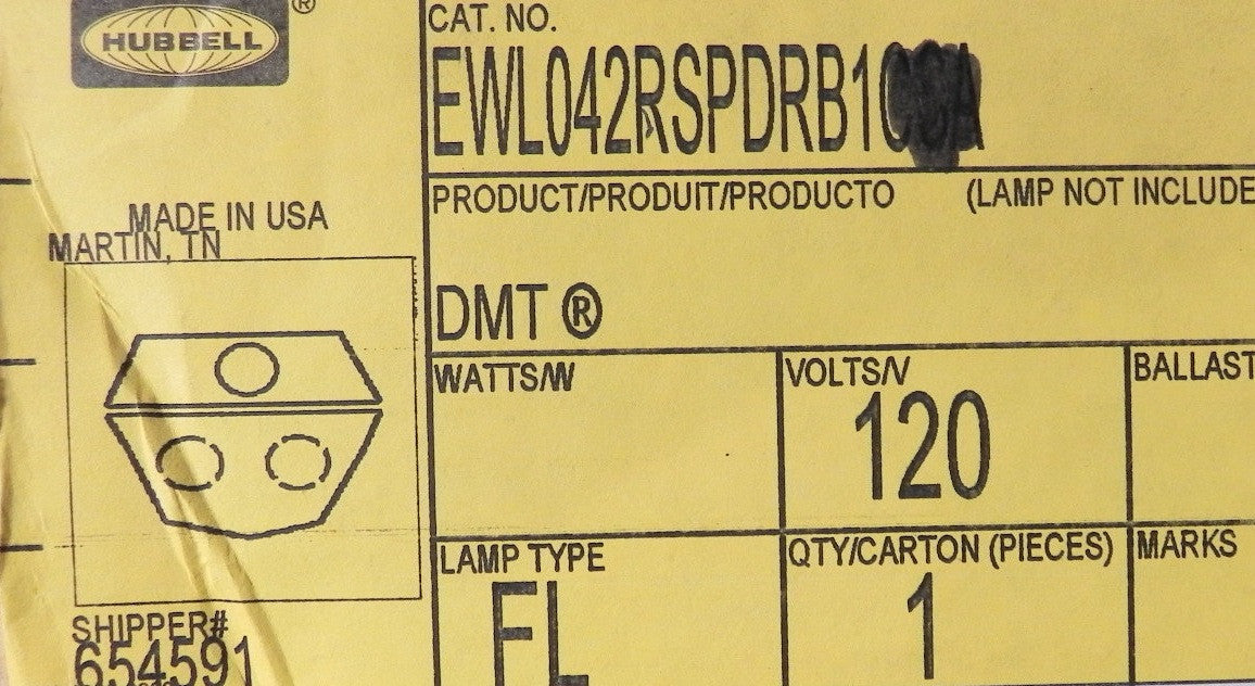 Hubbell Industrial Fluorescent 2 Lamp EWL042RS 120V - Advance Operations