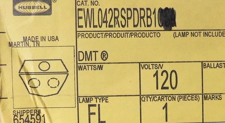 Hubbell Industrial Fluorescent 2 Lamp EWL042RS 120V - Advance Operations