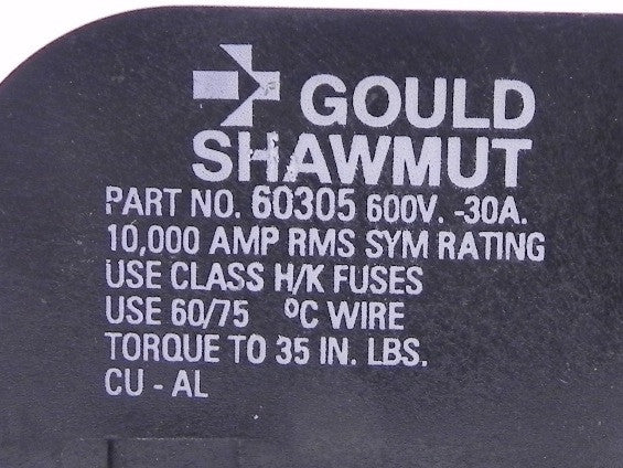 Gould Shawmut 12 Slot Fuse Holder 60305 (Lot of 4) - Advance Operations