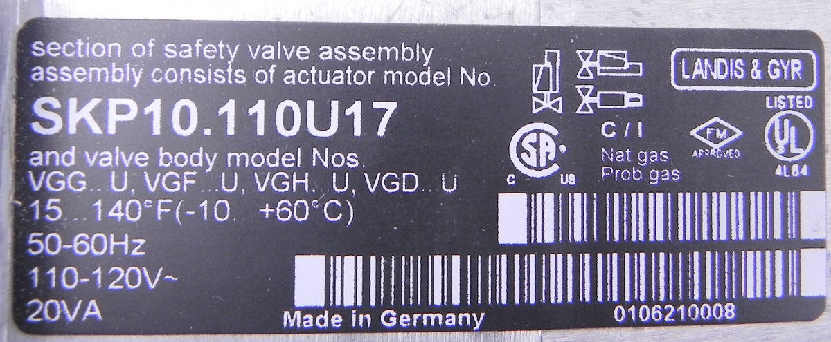 Landis Electro Hydraulic Actuator SKP10.110U17 - Advance Operations