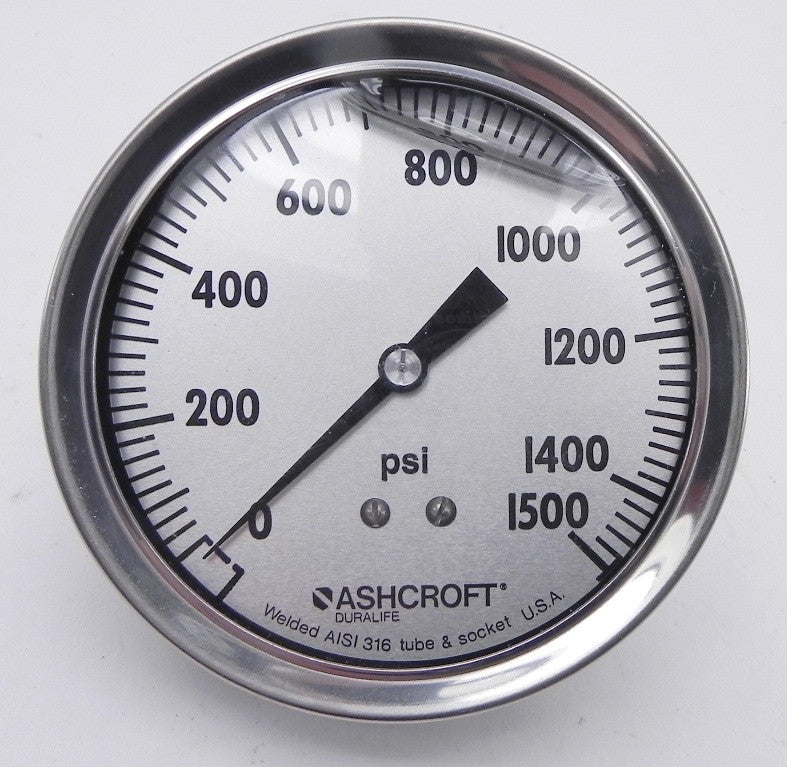 Ashcroft Glycerin Filled Gauge 35-1009SWL-2B 1500Psi - Advance Operations