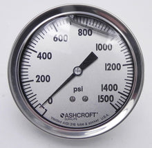 Load image into Gallery viewer, Ashcroft Glycerin Filled Gauge 35-1009SWL-2B 1500Psi - Advance Operations
