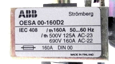 ABB Switch Fuse OESA 00-160D2 - Advance Operations