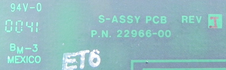 Rosemount Analytical PCB Display 22966-00 Rev J - Advance Operations