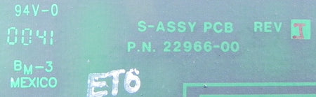 Rosemount Analytical PCB Display 22966-00 Rev J - Advance Operations