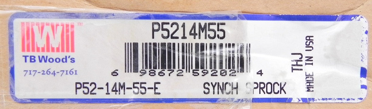 TB Wood's Timing Synchronous Sprocket P52-14M-55-E - Advance Operations