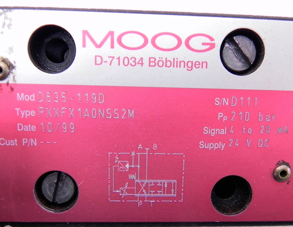 Moog Hydraulic Servo Valve D635-119D PXXFX1A0NSS2M - Advance Operations