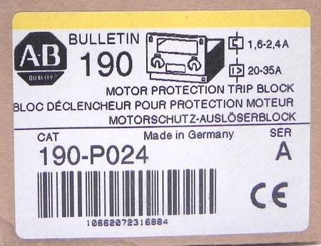 Allen-Bradley Motor Protection Trip Block  190-P024 - Advance Operations