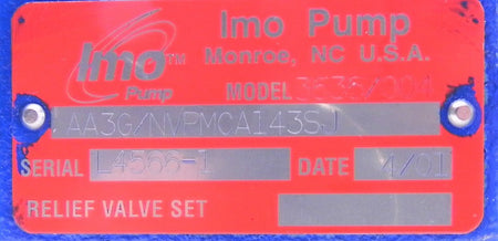 IMO  Three Screw Hydraulic Pump AA3G/NVPMCA143SJ - Advance Operations