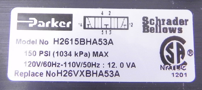 Parker Solenoid Valve H2615BHA53A - Advance Operations