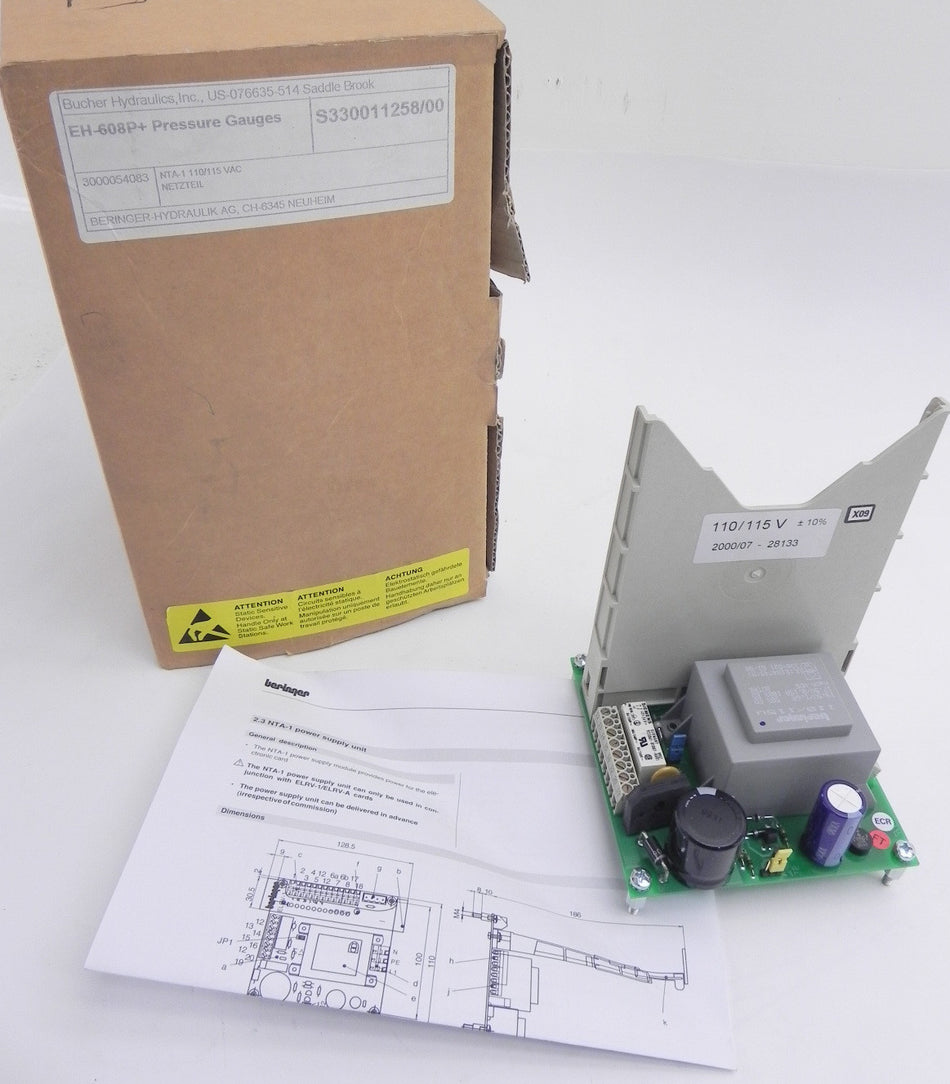 Bucher Hydraulics Beringer Power Supply NTA-1 - Advance Operations