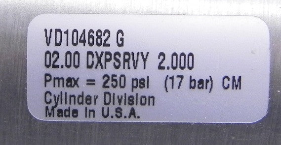 Parker Pneumatic Cylinder  VD104682 G  DXPSRVY - Advance Operations