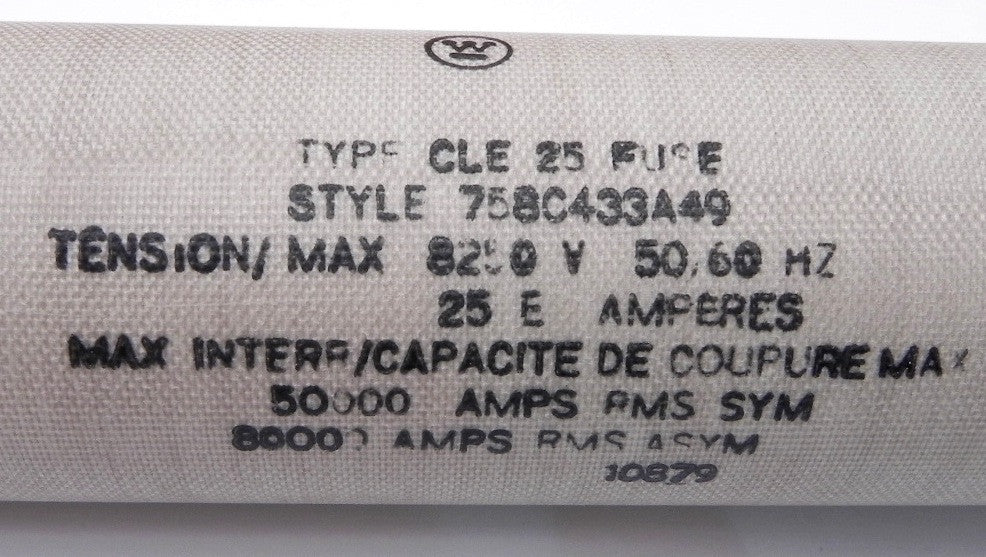 Westinghouse Fuse 758C433A49 CLE 25 - Advance Operations
