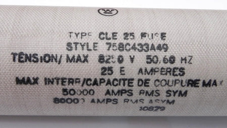 Westinghouse Fuse 758C433A49 CLE 25 - Advance Operations