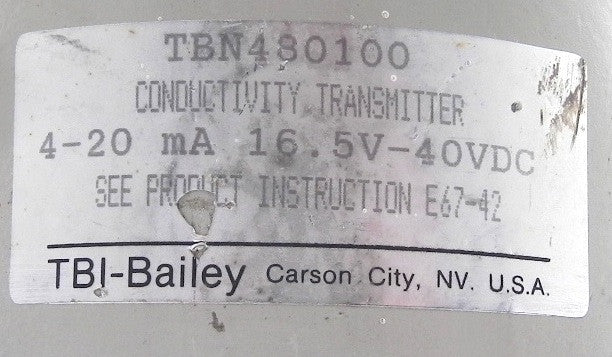 TBI-Bailey Conductivity Transmitter TBN480100 - Advance Operations
