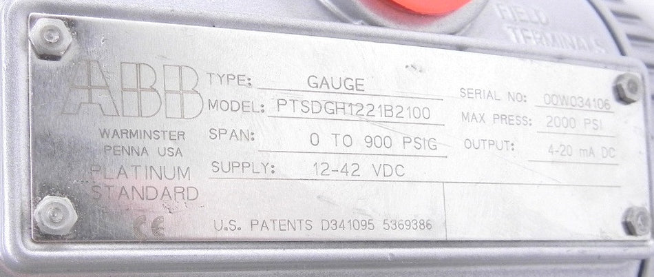 ABB Bailey  Pressure Transmitter  PTSDGH1221B2100 - Advance Operations