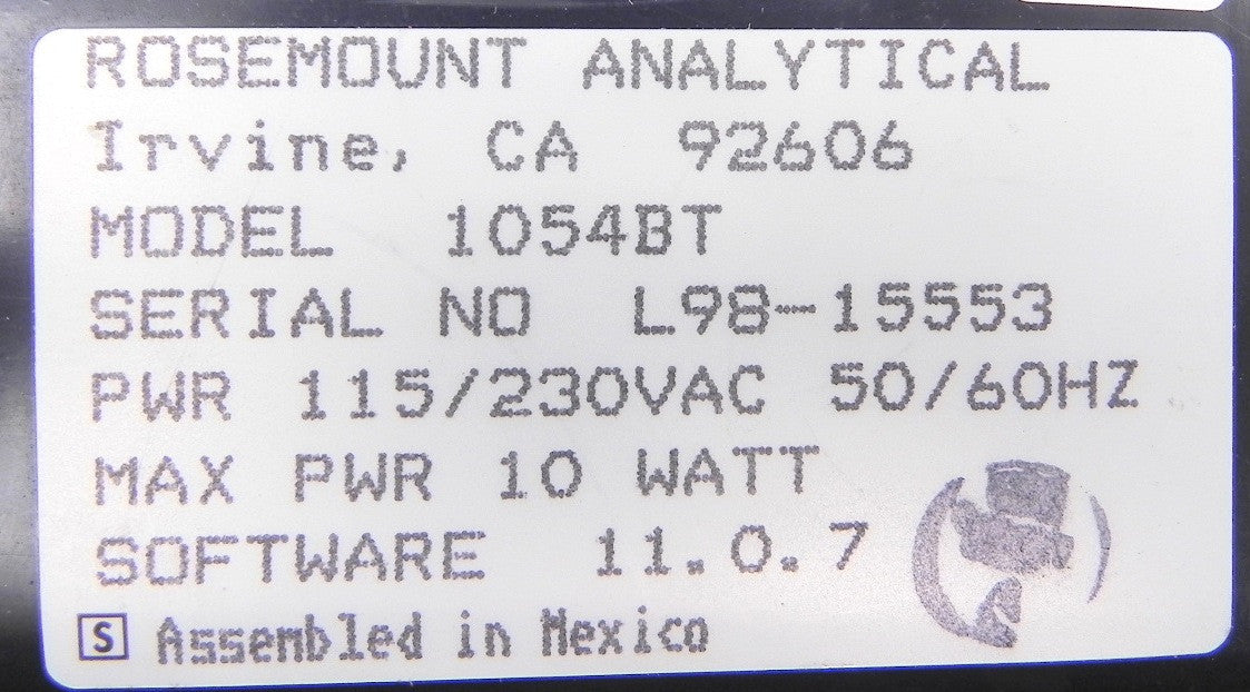Rosemount Conductivity Microprocessor Analyzer 1054BT - Advance Operations