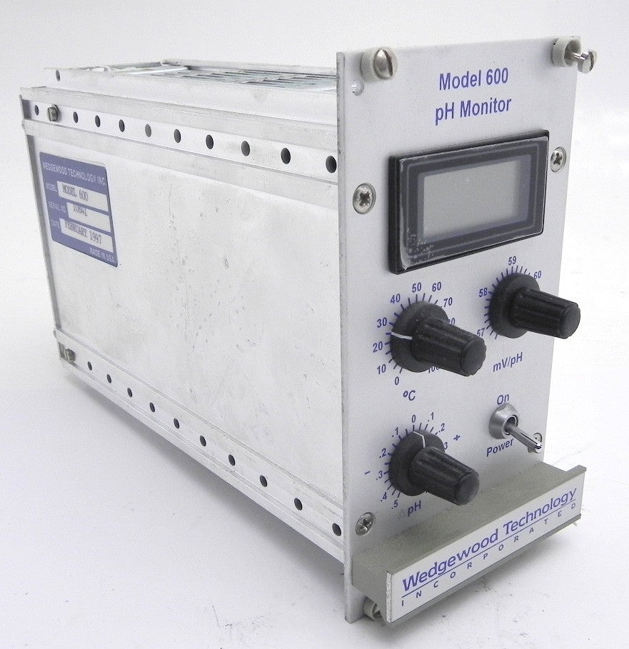 Wedgewood pH Monitor Model 600 - Advance Operations