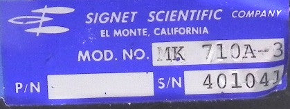 Signet pH Controller MK 710A-3 - Advance Operations