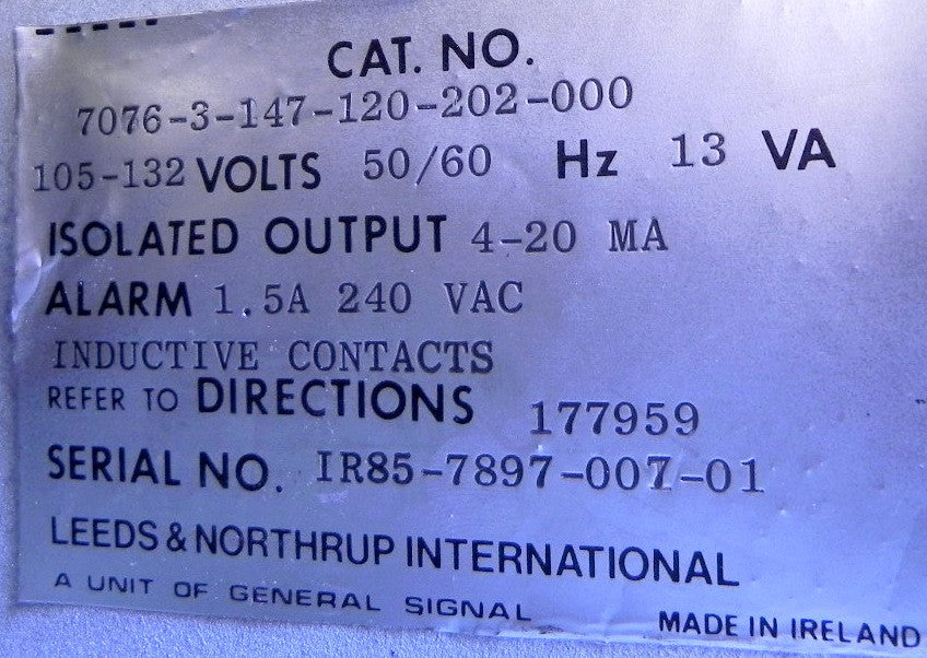 Leeds & Northrup pH Scanner 7076-3 - Advance Operations