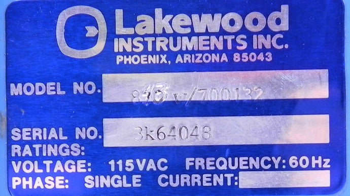 Lakewood Process Control 843W/700132 Series 800 - Advance Operations