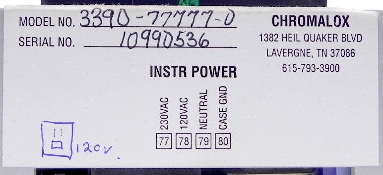 Chromalox Multiloop Controller 3390-77777-0 - Advance Operations