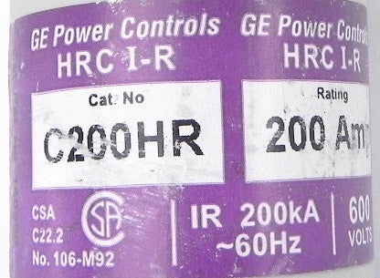 GE Power Fuse HRCI-R C200HR 200A (2) - Advance Operations