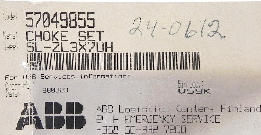 ABB Choke Set SL-ZL 3X7UH  57049855 - Advance Operations
